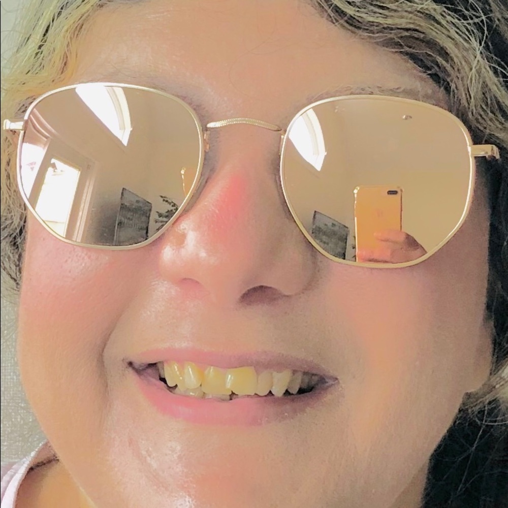 2🕶️,Mirrored Metal Aviator sunglasses